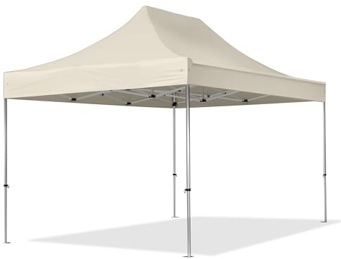 TOOLPORT Faltzelt Professional 3x4,5 m ohne Seitenteile Faltpavillon ALU Pavillon Partyzelt in beige