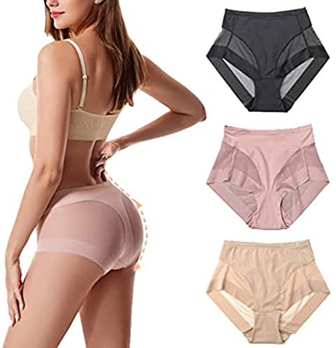 LYAART Calzoncillos moldeadores sin Costuras de Seda Helada de Cintura Alta, Bragas cómodas de Seda Helada, Bragas con Control de Barriga para Levantamiento de Cadera para Mujer