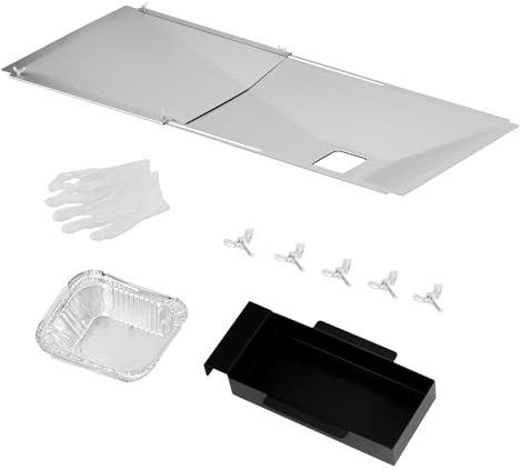 Adjustable Grease Tray with Catch Pan for Nexgrill, Charbroil, Dynaglo, Kenmore, BHG, Grill Master, Backyard, Uniflame,Expert Gas Grill, Universal Drip Pan for 3/4/5 Burner Nexgrill 720-0888s 720-0888