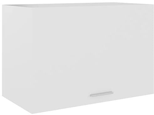 WIFESE Armadio pensile da cucina, da parete, per soggiorno, cabinet, da appendere, cucina, armadio, cucina, da incasso, mobili da bagno, 60 x 31 x 40 cm, in legno bianco con ante
