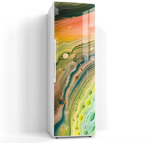 DEQORI Magnetfolie für Kühlschrank 60x190 cm | Motiv Organische Vielfalt | dekorative Magnetmatte Gefrierschrank Schutz | Magnet Deko-Folie selbstklebend, magnetisch & beschreibbar