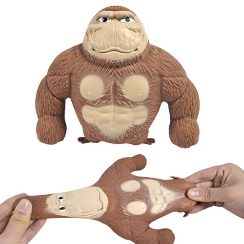 Vmxlso Gorilla Anti Stress Spielzeug, Antistress Spielzeug, Gummi Monkey Fidget Toys, Weiches Stress Toy Geeignet für Freizeit, Unterhaltung, Stressabbau für Kinder und Erwachsene