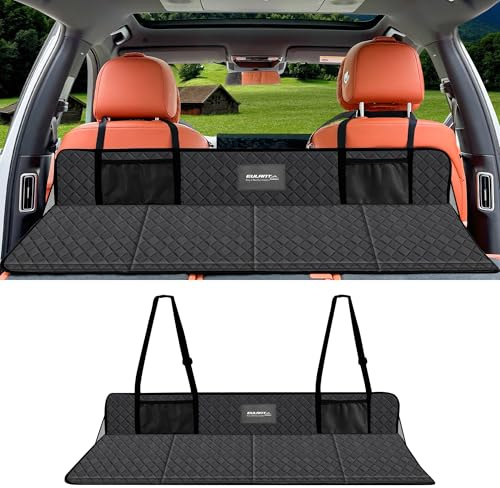 EULANT Pont de Siège Arrière de Voiture, Soutenez Le Matelas de Camping des Coffre de Voiture, Prolonge la Banquette Arrière pour Voitures SUV Monospaces Tesla modèle Y/Model 3