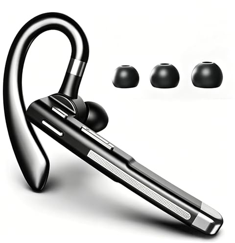 Boytond Headset Bluetooth 6.1 Kabellos Kopfhörer mit CVC8.0 Mikrofon 1,5 std Schnellladung Zwei-Geräte-Verbindung Headset 12 Std Spielzeit Freisprech Handy Ohrhörer für Autofahren/Business/Büro