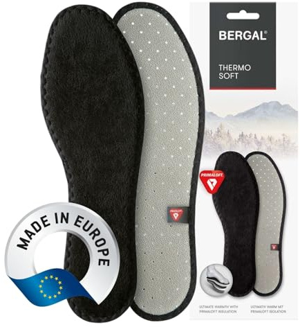 PrimaLoft® Thermo Soft Winter-Einlegesohlen warme Füße Schutz vor Kälte mit High Performance Isolation, reycycelt, wie Daune, Schuheinlagen, Thermosohle für langanhaltend warme Füße, Gr. 36-48