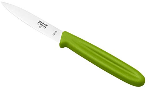 KUHN RIKON Swiss Knife Rüstmesser, Edelstahl, Gemüsemesser, Messer mit Klingenschutz, Grün