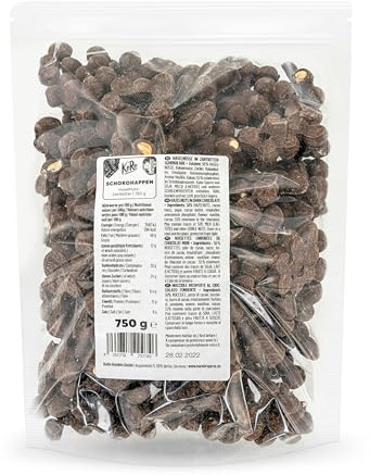 KoRo - Schokohappen Haselnuss-Zartbitter 750 g - Zum Snacken & Verschenken - Vegetarisch - 750 g-Vorteilspackung