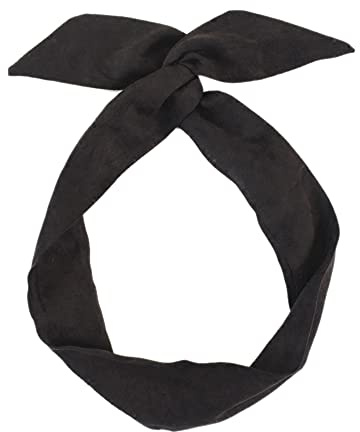 Vintage Stirnbänder Damen,Haarband Kopfband Frauen Haarbänder Bow Flexibler Eisendraht Biegbar Stirnband Haarreif mit Schleife, Retro Haarschmuck Haare Zubehör für Damen Mädchen,Schwarz