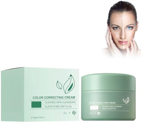 Mikabila (03)100g Crema Anti-Rossori Color Verde,Crema Correttrice a Copertura Totale,Correttore per la pelle Naturale e Beige per le Cicatrici,i Lividi e la Copertura delle Occhiaie,Look Naturale