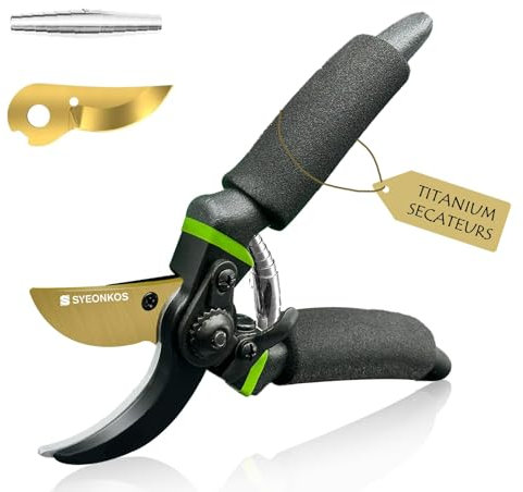 SYEONKOS Secateur de Jardin, Livré Avec Lame et Ressort Secateur de Rechange,Secateurs,Sécateur de Jardin,Sécateur Gardena,Secateur de Jardin Professionnel