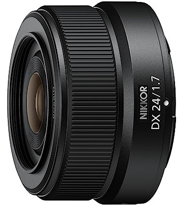 Nikon NIKKOR Z DX 24mm f/1.7, Lunghezza Focale Fissa, Luminoso, Leggero, Versatile, Compatto, Nero. [Nital Card: 4 Anni di Garanzia]