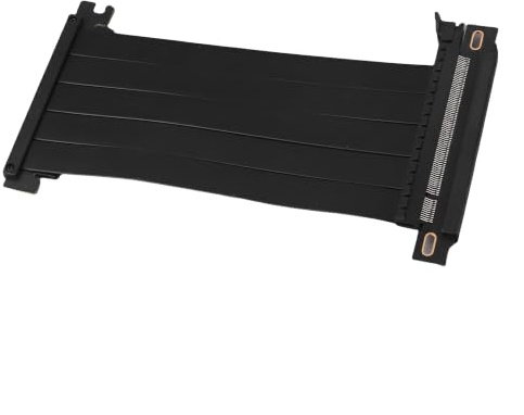 ASHATA PCIE 4.0 X16 Hochgeschwindigkeits-Flexibles Extender-Riser-Kabel, Doppelseitiges 180-Grad-Reverse-PCIE 4.0-VGA-Verlängerungskabel für GPU-Grafikkarte, 128-Gbit/s-Übertragung (Schwarz)