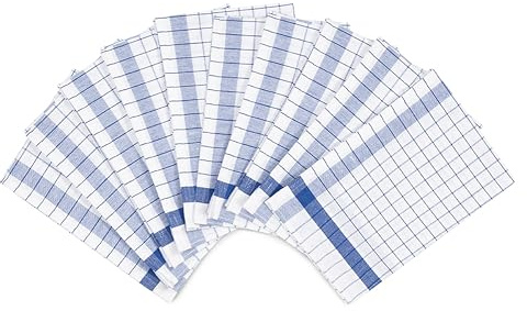 Ross - Exclusiv - 10 X Geschirrtücher - Baumwolle - Leinen - im Set (Blau)