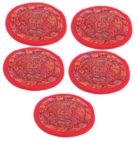 Toyvian 5stücke Klangschalenmatte Handgefertigtes Meditationskissen Kleiner Religiöser Untersetzer Für Klangschalen Für Yoga Und Entspannung