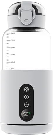 YuWangg Scaldacqua portatile, riscaldatore d'acqua portatile per formula bambino, capacità di 300 ml, riscaldatore biberon Nomade senza fili, facile da trasportare e adatto ai viaggi