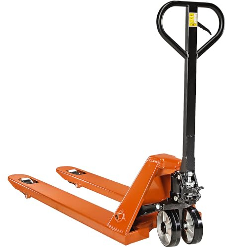 eurokraft Basic | Handhubwagen | Tragfähigkeit 2500 kg, Lastrollen Polyurethan, Tandem