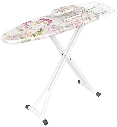 ASHILD Tabla De Planchar Ajustable, Estampado Floral Soporte Blanco Mesa De Planchar Centro De Lavandería The Mall Lounge Tabla De Planchar