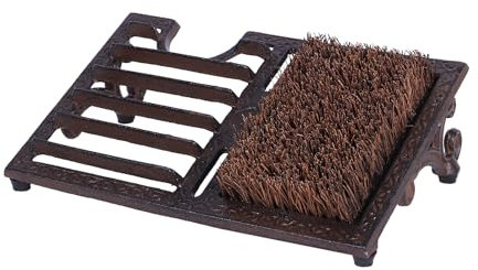 Boot Brush Scraper Outdoor, Cast Iron, Heavy Duty, Angled, Boot Cleaner Brush Outdoor Heavy Duty, Shoe Scrubber Mat for Entryway Indoor, Garden, Garage