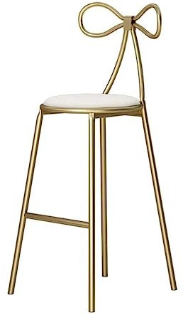 ASHSDI Barhocker Barstuhl Leder-Barhocker, Schmiedeeisen, Nordischer Stil, Barstuhl, Fast-Food-Restaurant, Hoher Hocker Für Das Frühstück In Der Küche Küchenstuhl Thekenstühle(Sitting Height 65cm)