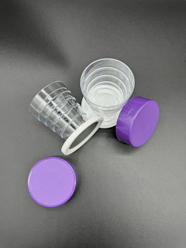 Kimmel Klappbecher Das Original mit Spiegel, Faltbecher Trinkbecher, Zahnputzbecher, für Picknick Reisen Haushalt Outdoor Wandern Camping, Farbe violett