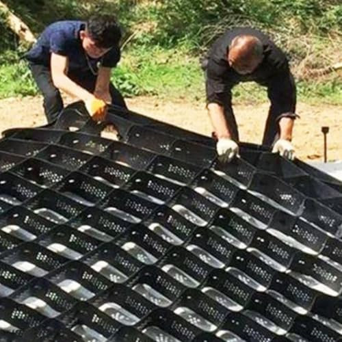 Kies-Stabilisator für Gehwege, Landschaftsbau, Auffahrt, Waben, durchlässige Pflastersteine, 10 cm hoch, Bodenzelle mit Abflusslöchern, Hinterhof, Neigung