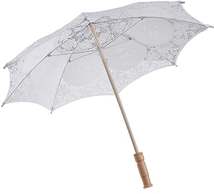 PACKOVE 10stücke Lace Umbrella Aus Baumwolle Für Hochzeiten Handgefertigte Dekoration Mit Durchmesser Für Fotografie Und Veranstaltungen Nicht Regendicht Weißes Design