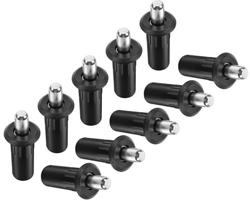 10 Pcs Cabinet Door Repair Pins, Spring Loaded Pins, Blinds Cabinet Doors Replacement Repair Pins, Furniture Fittings Door Spring Pins (Black)