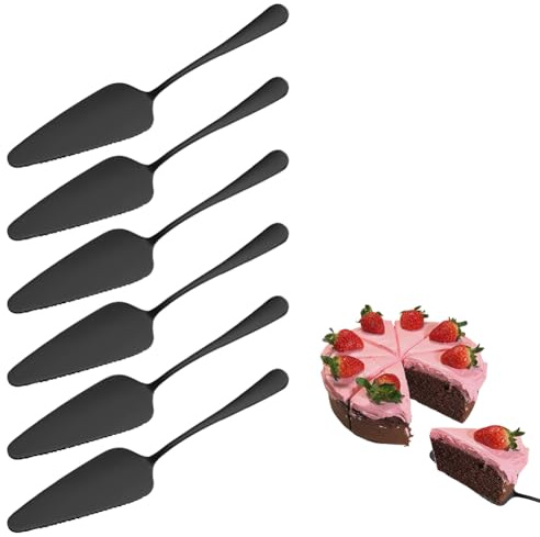 WAVATA 6 stycken tårtspade och tårtspade i rostfritt stål, tårtspade, för kök, restauranger, fester