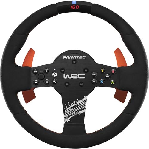 FANATEC CSL Elite Volant de Course WRC Xbox Rallye Sim sous Licence Officielle – Alcantara Prise, RevStripe Intégré, Palettes de Changement Amovibles pour PC, Xbox Series X|S, Xbox One