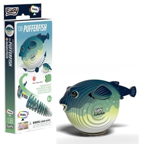 EUGY 138 Pufferfish Eco-Friendly 3D Paper Puzzle