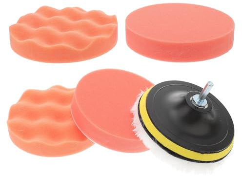Anneome 7pcs 125mm Polishing Pads Set Polished Sponge Cushions for Buffing and Waxing Automotive Body Repair Tools Compatible Polishing Machines