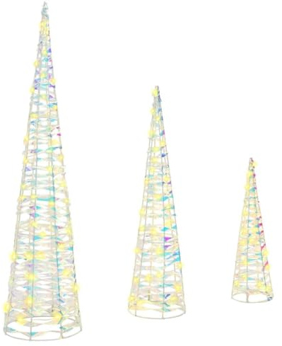 Lumanois Árbol de Navidad con 90 LED 3 pcs cálido 20 x 20 x 80 cm Pet,Casa y jardín,Decoración,Decoraciones Festivas y estacionales,Adornos Festivos,1.8kg-42019019