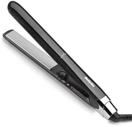 BaByliss Midnight Shine Plattång, Titan‑Keramiska Plattor, Extra Långa Stylingplattor, 13 Temperaturinställningar (170–235°C), Snabb Uppvärmning, Anti‑Friss Glansfinish, ST590E