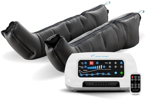 Vein Angel 6 Premium apparecchio per massaggi con gambali, 6 camere d'aria disattivabili, pressione & durata facilmente regolabili, 6 programmi di massaggio, no pressoterapia