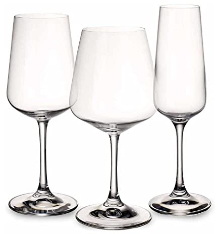 Villeroy & Boch Ovid 12 Piece Wine, Goblet and Champagne Glass Set - Gift Box