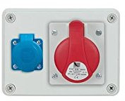 CEE Kombi Steckdose Wandsteckdose 16A 230V 400V 5 polig IP44 B.1091-S