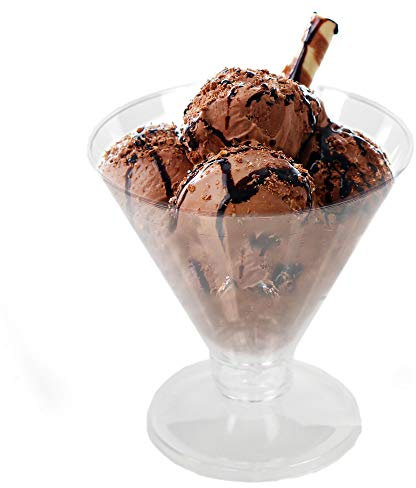 MALIBU Lot de 96 coupes transparentes en plastique 310 cc Idéal pour déguster les glaces granites mousseuses et desserts