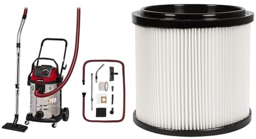 Einhell Nass-Trockensauger TE-VC 2230 SACL (1400 W, 220 mbar, HEPA-Faltenfilter inkl. Filterreinigungssystem, 30l, Staubschutzklasse L, Automatiksteckdose, Faltenfilter für Staubklasse L)
