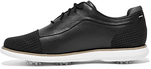 FootJoy Damen Traditions Schildspitze Golfschuh, Schwarz
