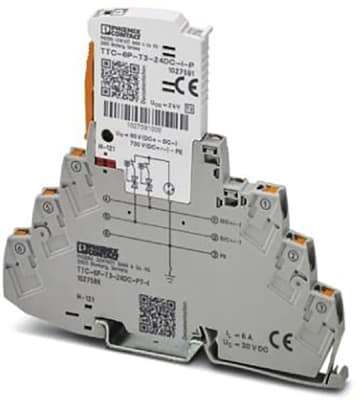 1027586, Type 3 Surge Protection Device, Protective Plug+Base, 2pos, 24VDC, TTC-6P-T3-24DC-PT-I