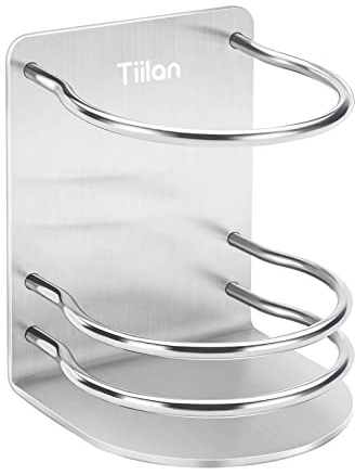 Tiilan Toothbrush Holder Wall Mounted, Bathroom Storage Stand for Razor, Toothpaste - Self Adhesive, Stainless Steel, Silver