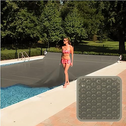 Linxor – Cobertor Solar, Lonas de Burbujas para Piscina a Medida - 300 micras - Gris - Varias Medidas Disponibles