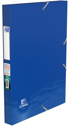 Oxford A4 Sammelbox, Oceanis, für bis zu 200 Blatt, recycelter Kunststoff aus dem Meer, Zufallsfarbe, 1 Stück