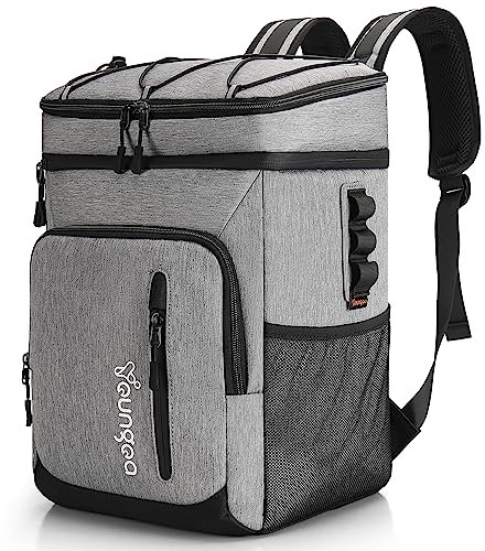 YOUNGOA Borsa Termica Zaino Borsa Fredda Isolate per Picnic Campeggio Pranzo Spiaggia YG065 24L Grigio