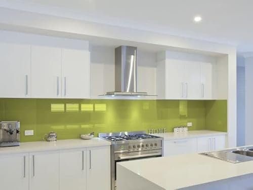 Pistachio Green Plastic Acrylic Kitchen Bathroom Splashback Like Glass (400mm x 600mm)