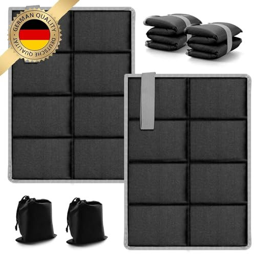 2er Pack Outdoor Sitzkissen Thermo Sitzkissen Outdoor Faltbare Sitzunterlage Sitzmatte Wasserdicht,aus Oxford-Stof,mit 2 Aufbewahrungsbeutel Für Outdoor Spielplatz Camping Wandern Picknick 39*30cm (B)