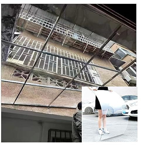 Durchsichtige Acrylplatte Polycarbonat-Kunststoffplatte, 1,2 Mm Dicke PC-Endurance-Platte, Stoßfeste, Bruchsichere Gewächshausabdeckung For Dächer, Carports, Vordächer, Wintergärten ( Color : Clear-1.