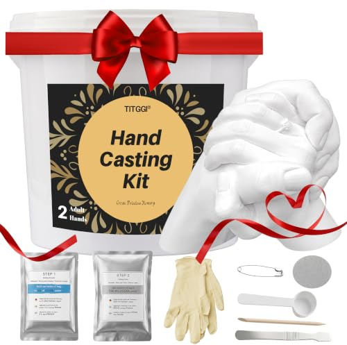 TITGGI Hand Casting Kit for Couples, Detailed Keepsake Gift for 2 Adults