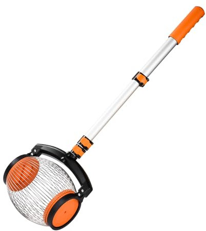 Recolector de nueces rodante, portátil, para jardín, ahorro de mano de obra, bolas eficientes, recogedor rápido, con poste telescópico ajustable