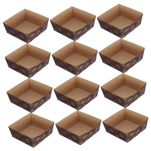 HOLIDYOYO 50piezas Papel Moldes Para Hornear Pan De Mini Panes Desechables Bandejas De Horneado Para Pequeñas y Panes Rápidos Resistente Al